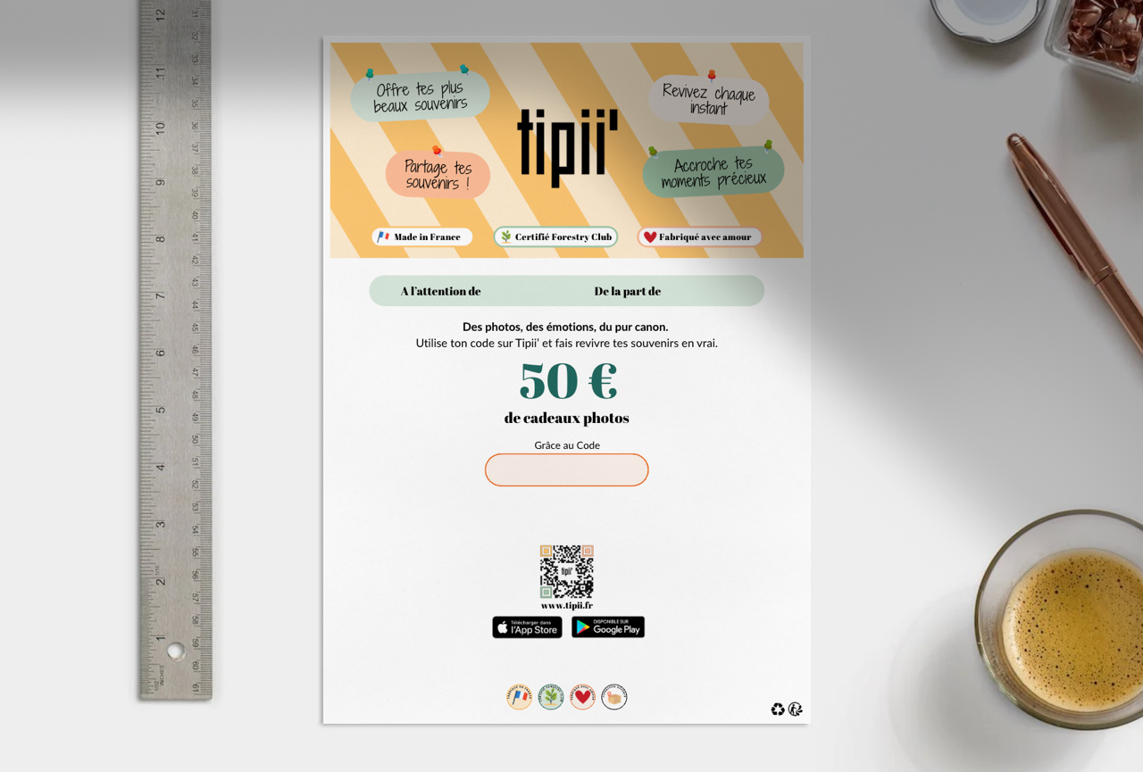 E-Carte Cadeau Tipii